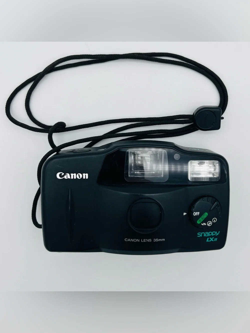 Canon Snappy LX II 35mm Point & Shoot Film Camera Vintage Built in Flash. Tested